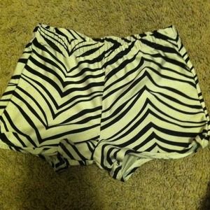 Zebra print spandex shorts