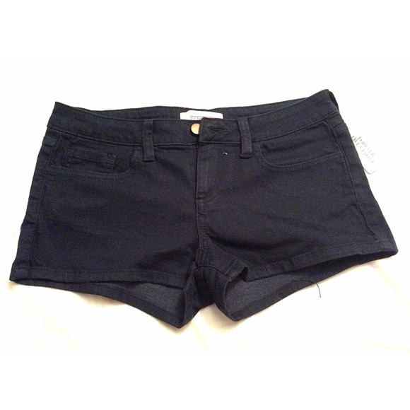Navy Blue Denim Shorts