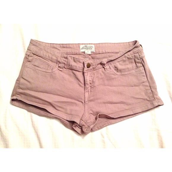 Khaki Denim Shorts
