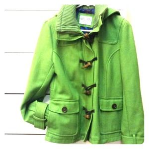Lime green pea coat