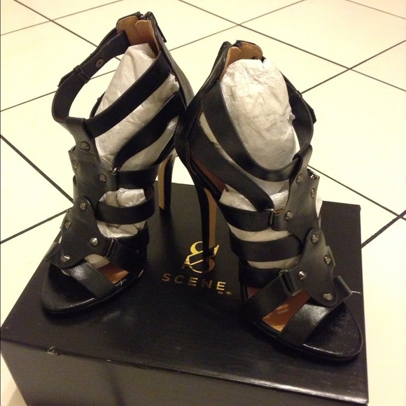 Black Gladiator Heels