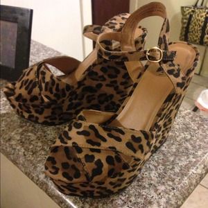 Leopard Platform  Wedges