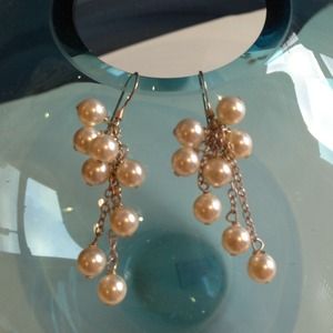 Faux pearl earrings