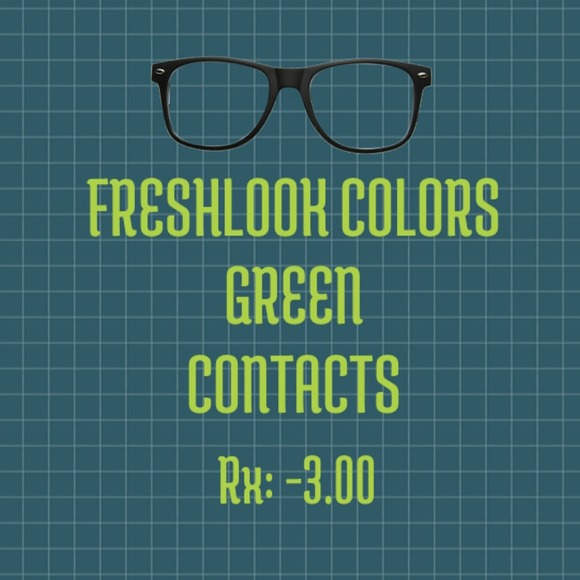 💚FRESHLOOK COLORS💚 GREEN -3.00 CONTACTS 3 PAIRS