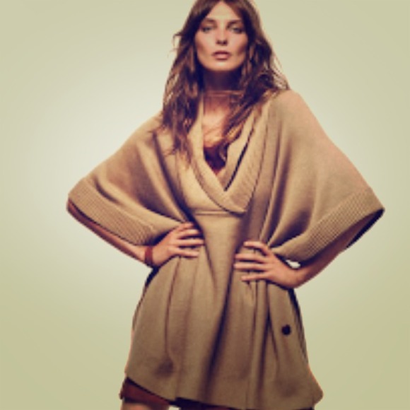 Brown poncho