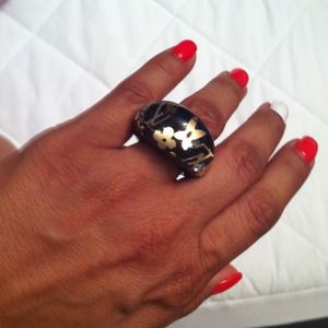 Louis Vuitton black Inclusion Ring - Medium/6