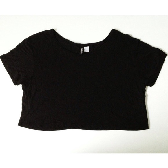 Tops - RESERVED Black crop top