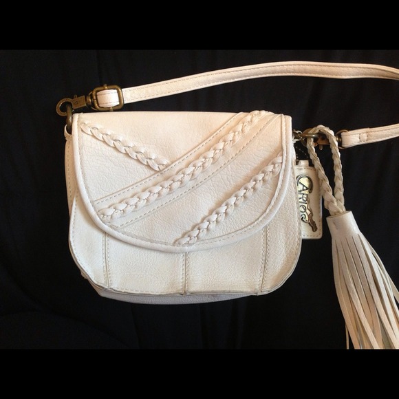 ♥Carlos Santana white cross body purse!