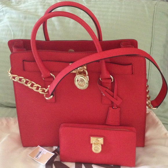 📍RESERVED📍💯Authentic MK Hamilton Saffiano tote