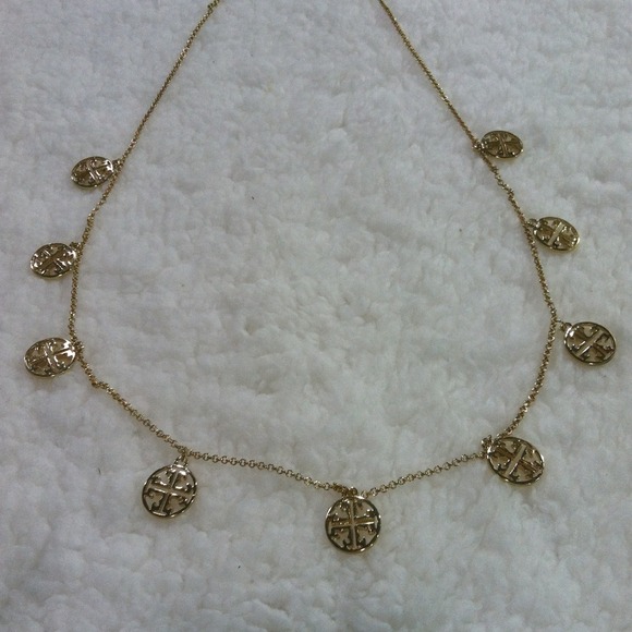 Gold Tory Burch necklace