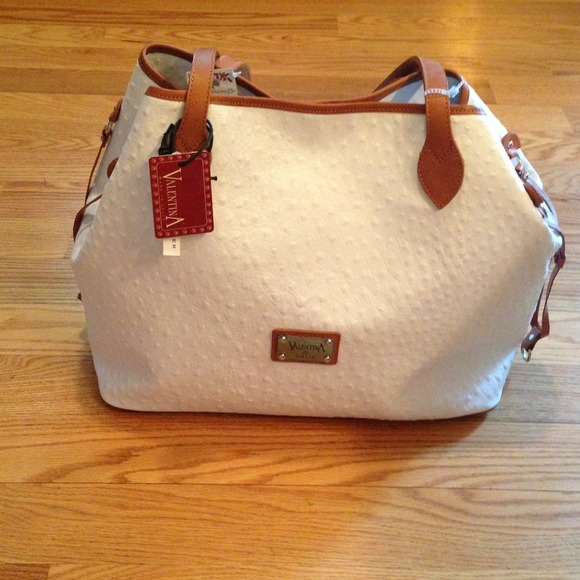 SOLD on eBay Valentina tote bag white leather