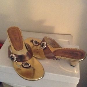 Gold sandals