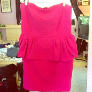 Hot pink dress