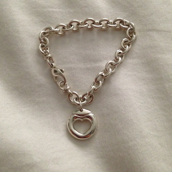 Authentic Movado sterling silver heart bracelet - Picture 1 of 3