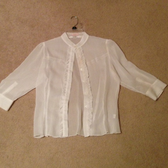 Sheer white top - Picture 1 of 2