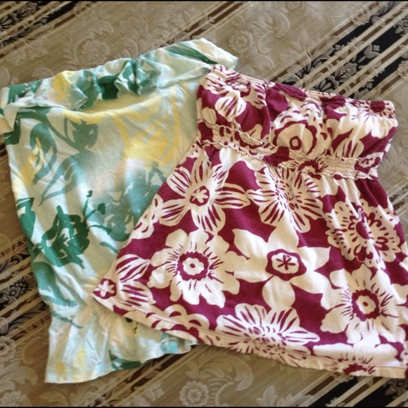 SOLD!!!! Bundle of 7 cute tanks and tube tops - Picture 2 of 2