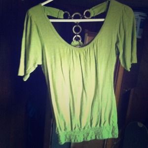 Green Maurice's shirt