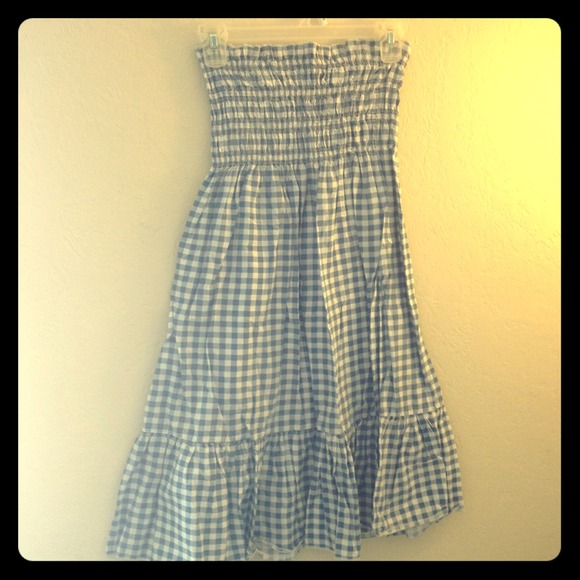 MODA international Blue and White Dress
