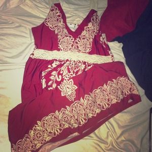Summer dress. Red and white, super comfy!