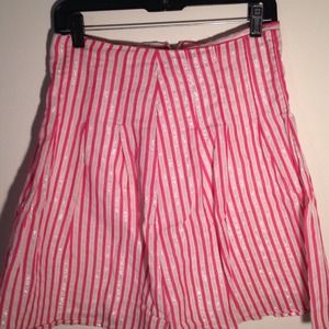 Pinstripe high waisted skirt