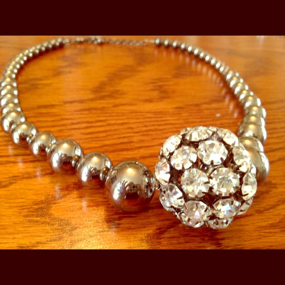 Jewelry - ::Reserved ::Vintage dark silver pearl and crystal