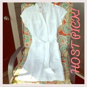 Nwt White banana republic petite dress