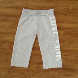 VS Pink Cropped Sweatpants