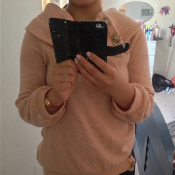 Light beige pink long sweater - Picture 3 of 3