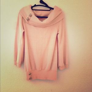 Light beige pink long sweater