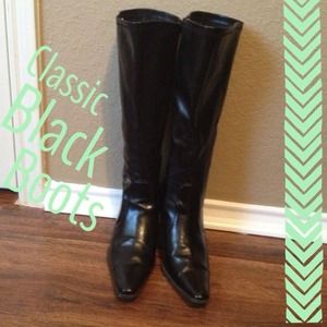 SOLD OFFLINE -  Black 3" heeled boots