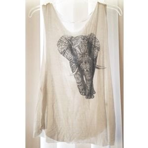 White Elephant Flowy Muscle Top