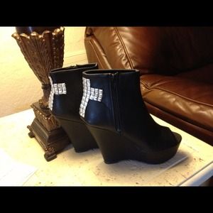 Sold🌹Charlotte Russe peep toe boot shoe