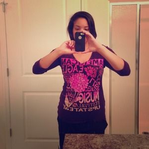 A. E Purple Graphic Tee