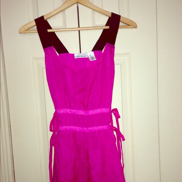 DKNY~ NWOT~Hot Pink Dressy Sheer Tank