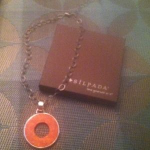Sillada necklace with orange pendant!