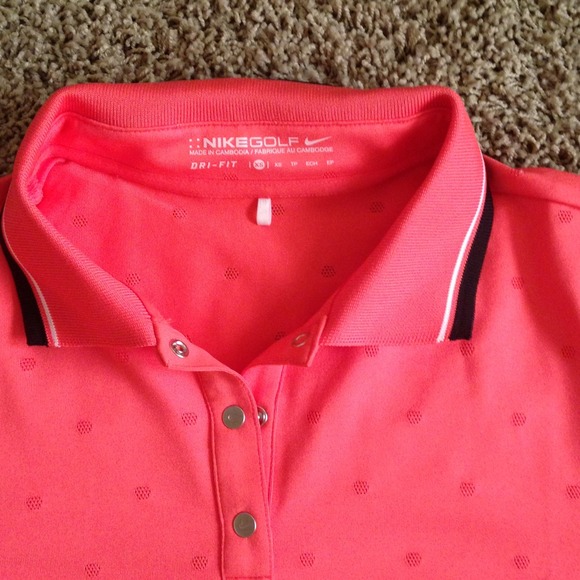 Coral colored collared shirt! - Picture 2 of 2