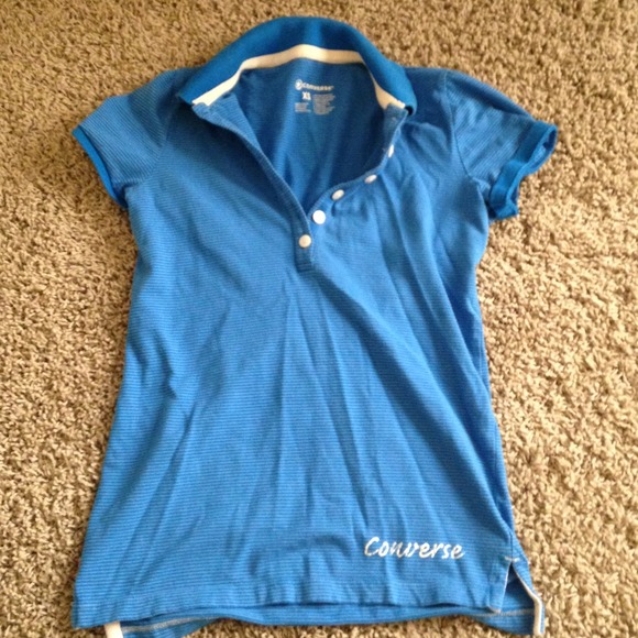 Blue collared shirt!