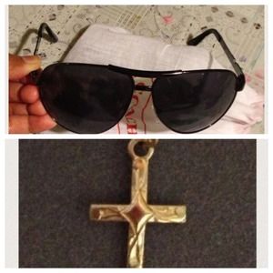 Bundle of AX sunglasses and necklace