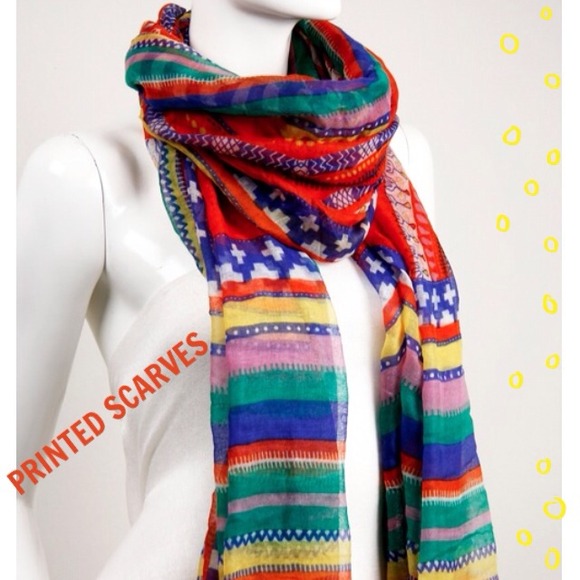 Accessories - 2 AVAILABLE💜💜 COLORFUL PRINTED SCARVES