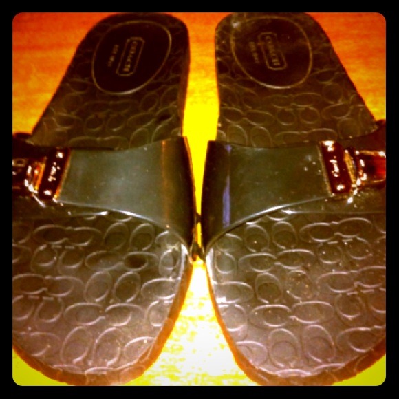 SOLD!!!!Jelly Coach Sandals