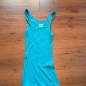 Bright blue tank top
