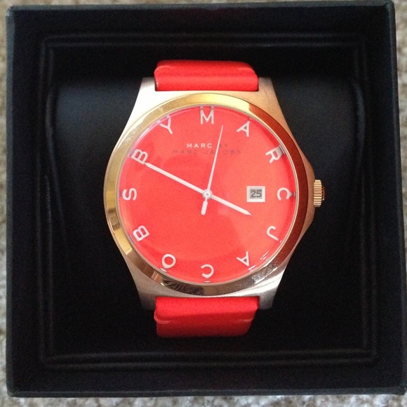 Marc by Marc Jacobs Accessories - Marc Jacobs Rose Gold Neon Orange Watch