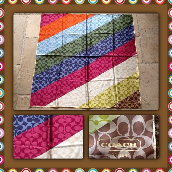 Authentic Coach Silk Scarf - Picture 1 of 1