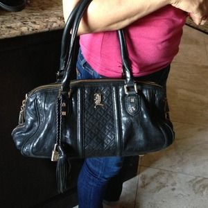 Black leather LAMB purse