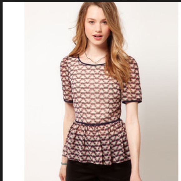 A Wear hearts peplum top