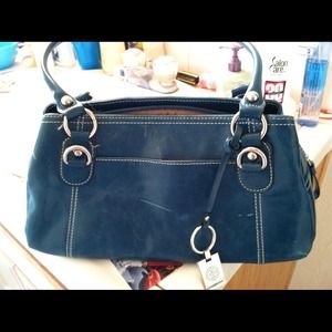 LEATHER GIANNI BERNINI HANDBAG