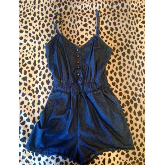 Denim Romper