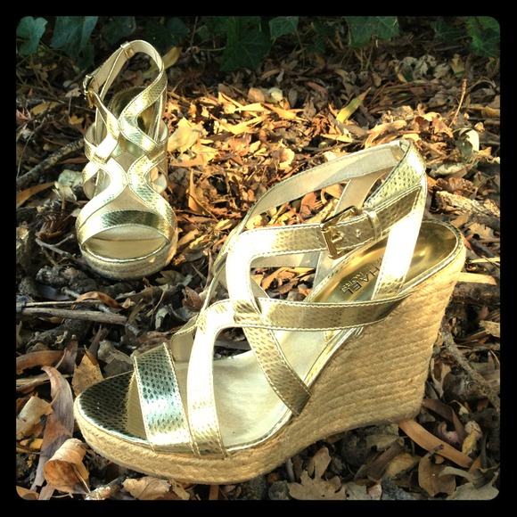 MICHAEL Michael Kors Shoes - Michael Kors Gold Palm Beach Espadrille