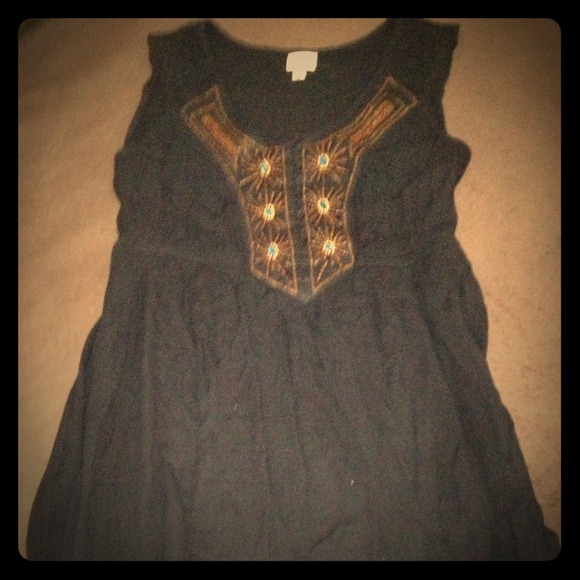 Black empire waist summer dress