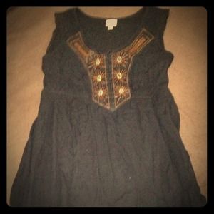 Black empire waist summer dress